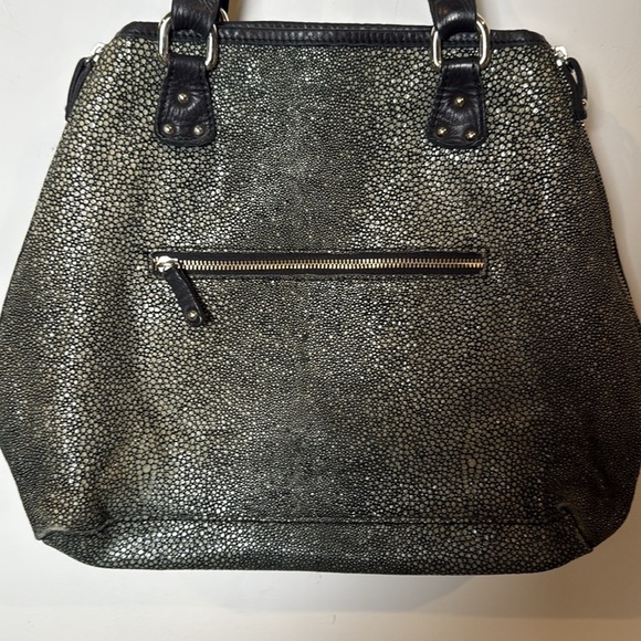 Vin Baker Women's Handbags Terra Italian Leather Speckled Green Shoulder Bag USA - Picture 9 of 16